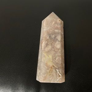 Pink Amethyst Flower Agate Tower with Quartz